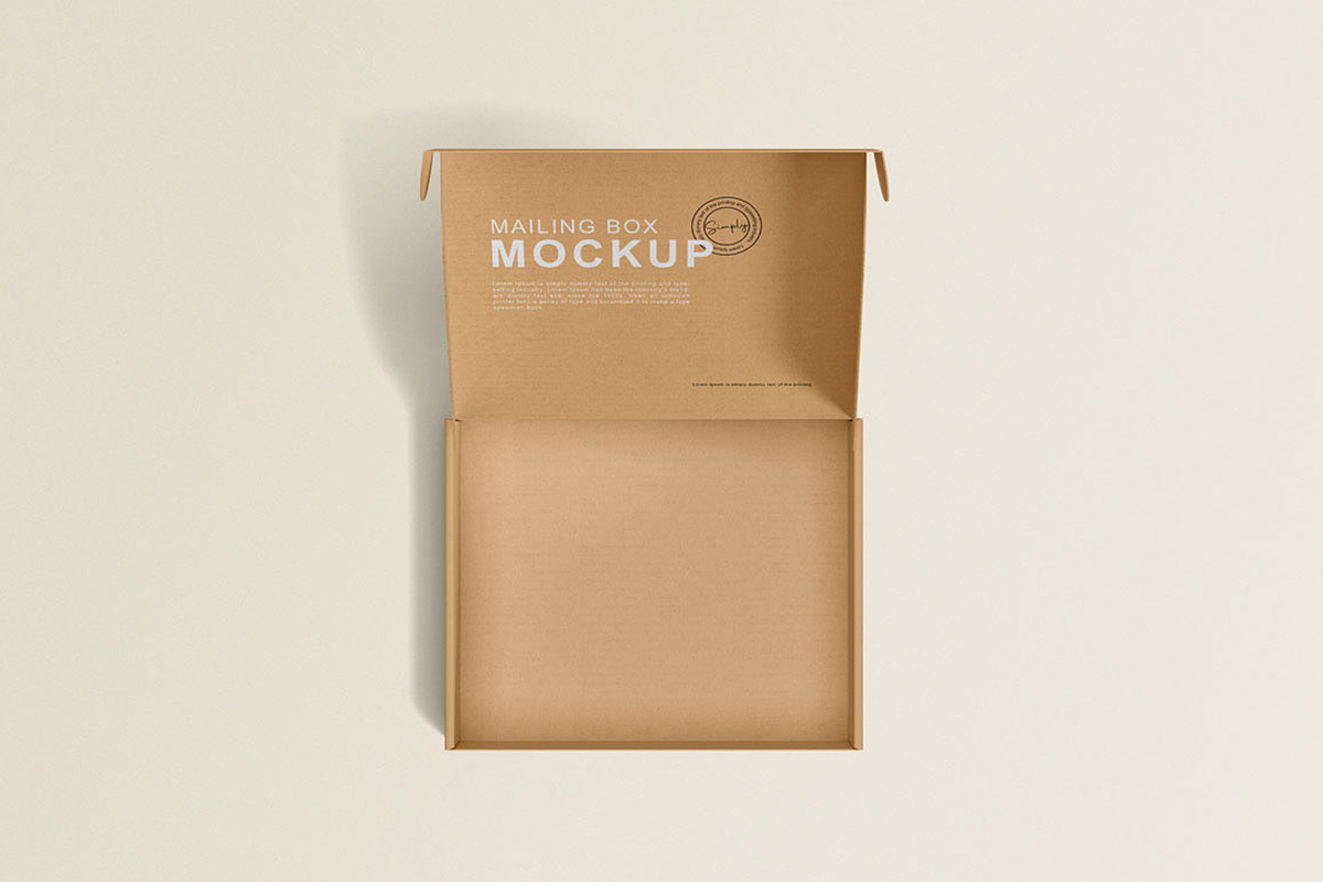 Realistic Mailing Box Mockup, a Cups & Container Mockup by Pexelyou (Photo 7 of 8)