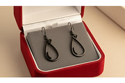 Elegant Heart Drop Earrings, an Object Graphic by Designer_Momina (Thumbnail 3 of 4)