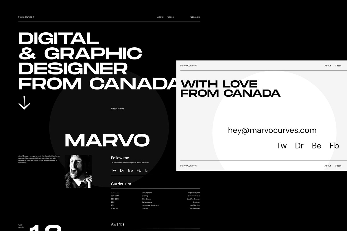 Marvo — Portfolio Figma Template, a Landing Page Template by Spartak Vee (Photo 5 of 8)