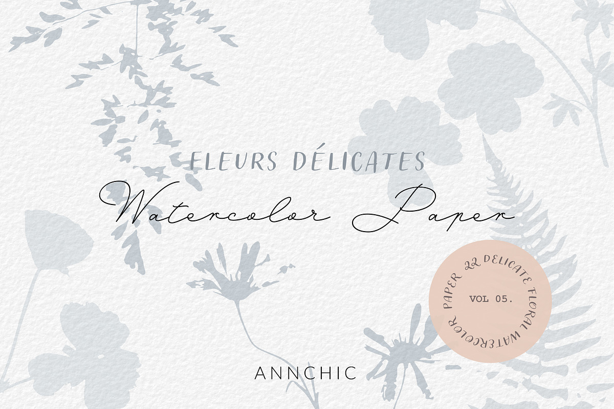 BUNDLE Floral watercolor paper, a Texture Illustration by Anna Sokol (Photo 46 of 71)