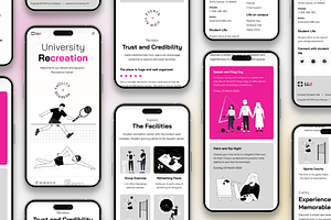 University recreation center Mobile, an UI Kit Template by Sujun Baidyaa