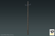 Electric Poles, an Environmental 3D Model by 3DCaster (Thumbnail 8 of 9)