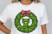 Green Angry Grumpy Christmas Cats, an Animal Illustration by Tanya Kart (Thumbnail 5 of 11)