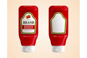 Tomato Ketchup Bottle Mockups