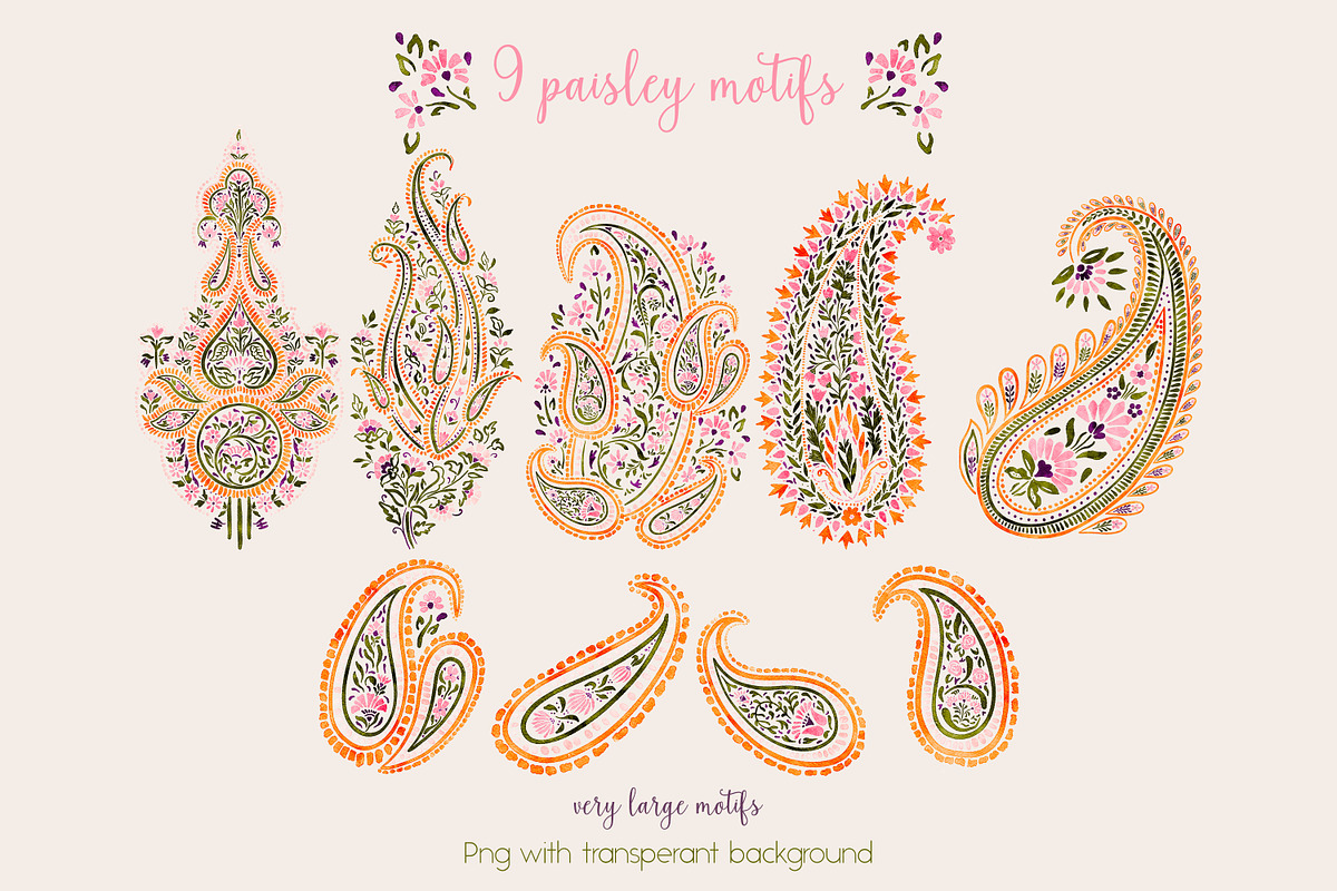 Floral paisley collection, an Illustration by Mona Ahmed (Photo 7 of 9)