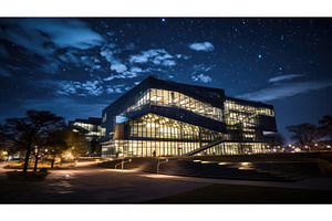 books sky library building ai, a Background Photo by pikepicture