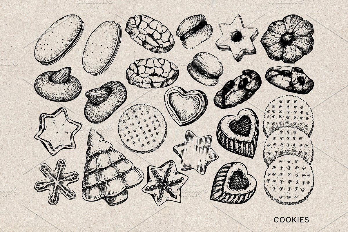 Bakery Illustrations Vector Bundle, a Food Illustration by Yevheniia (Photo 6 of 10)