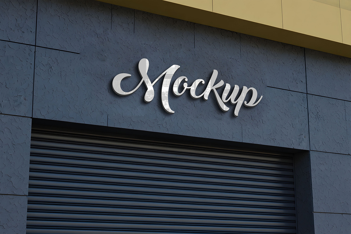 Logo Mockup Facade Sign, a Mockup by GenesisCreativeCo (Photo 3 of 3)