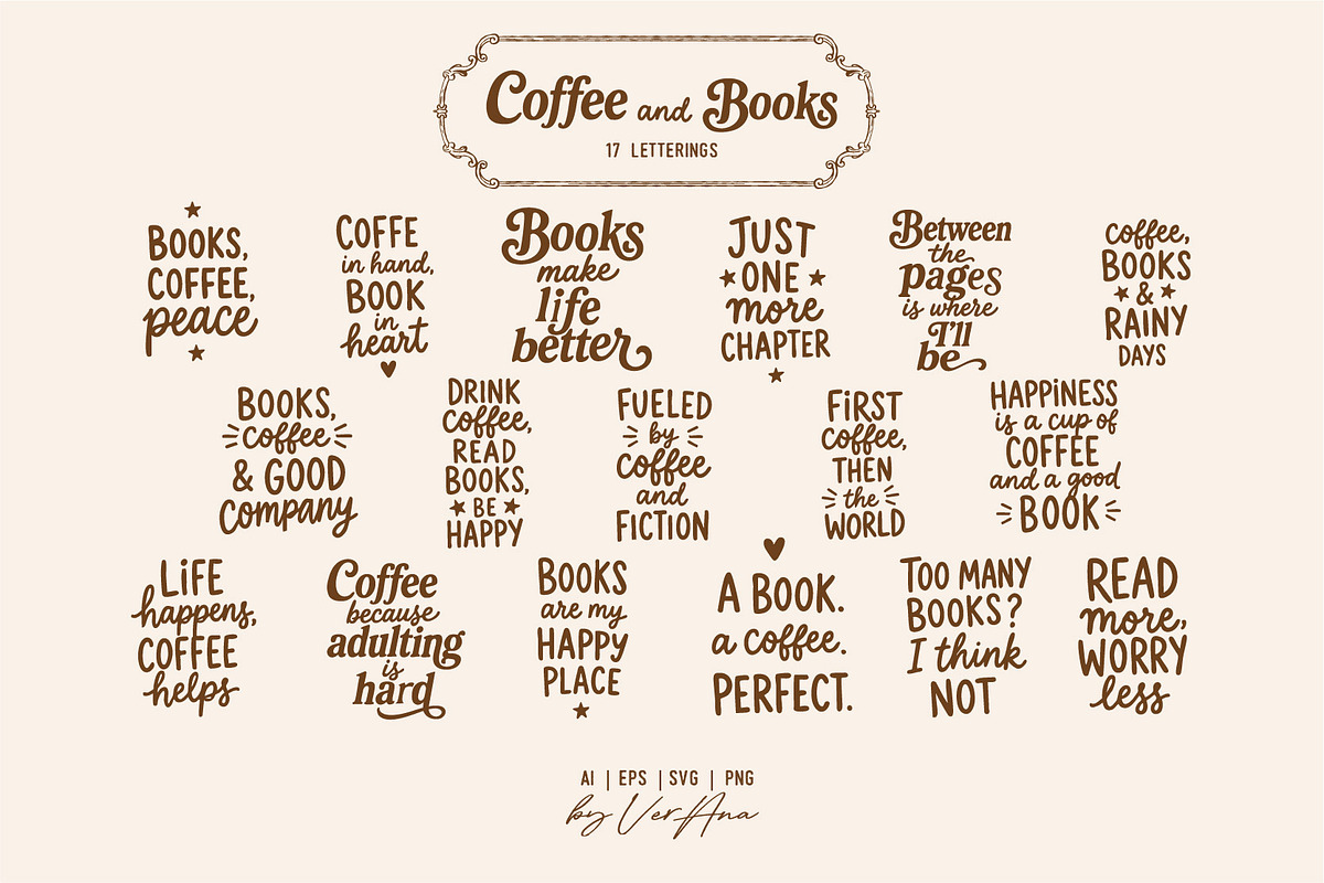 Coffee & Books Bookish Vector Set, an Object Graphic by VerAna (Photo 9 of 23)