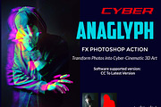 Cyber Anaglyph FX Photoshop Action, an Action Add-On by Studio Retouch (Thumbnail 1 of 16)