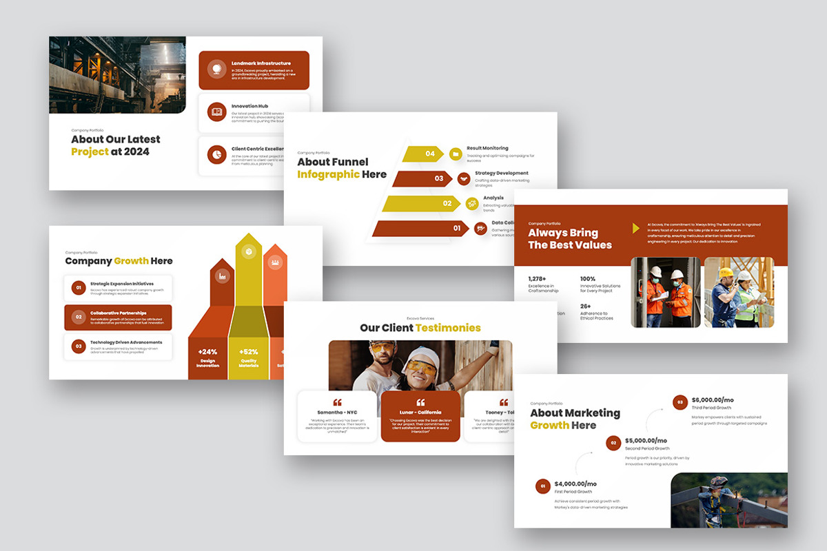 Excova Engineering Construction PPT, a Presentation Template by kerismaker (Photo 4 of 10)