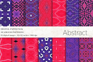 Boho Abstract Digital Papers