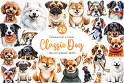 Classic Watercolor Dog Pngs, an Illustration by SinaCreation (Thumbnail 1 of 5)