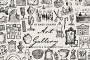 Art Gallery Clipart, Museum Ink Set, an Object Illustration by The October Creative (Thumbnail 1 of 13)