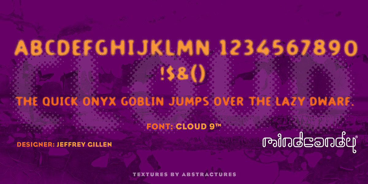 Cloud9™, a Sans Serif Font by MINDCANDY