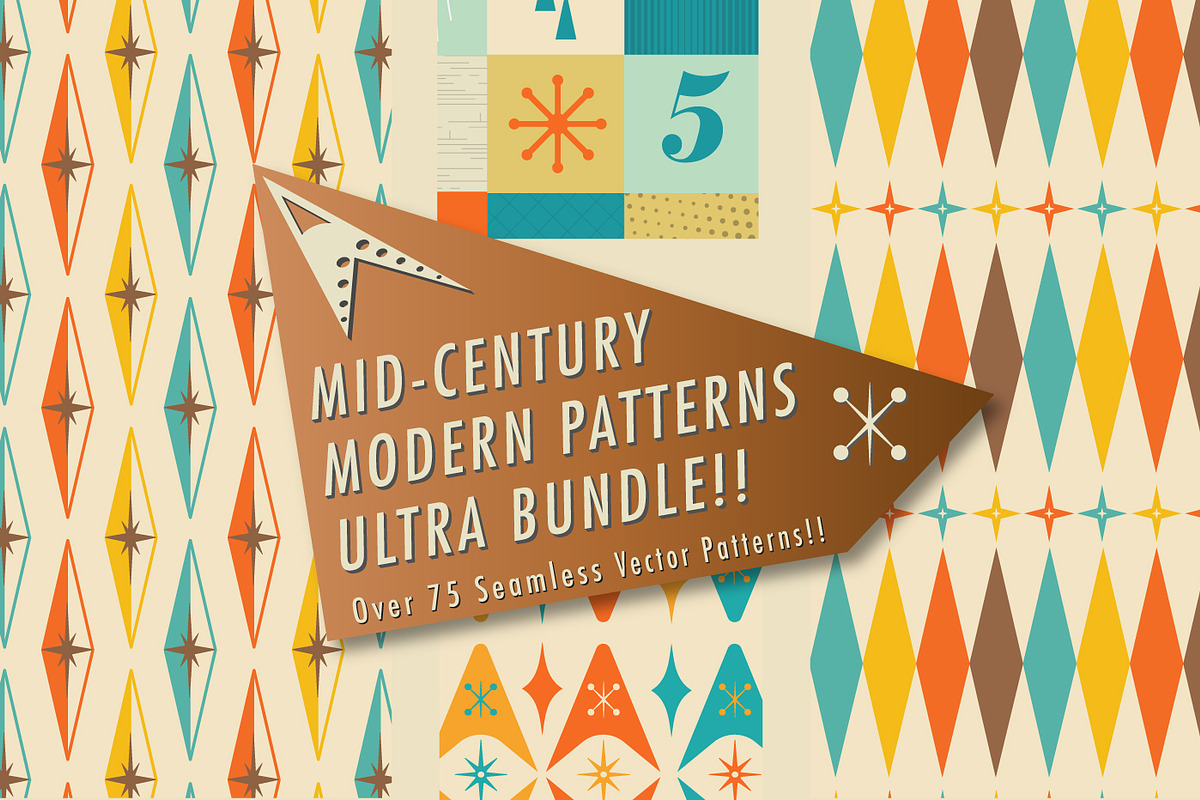 Midcentury Patterns Ultra Bundle, a Pattern Graphic by Pacific Modern Art (Photo 1 of 34)
