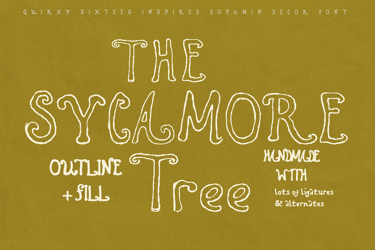Hand Lettered Retro Outline Font, a Handwritten Font by Laras Wonderland (Photo 1 of 12)