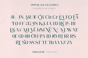 Matterdi Hi-fashion Ligature Font