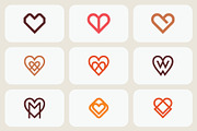 Heart Monogram Logo Collection, a Branding & Logo Template by Vectorium Studio (Thumbnail 1 of 2)