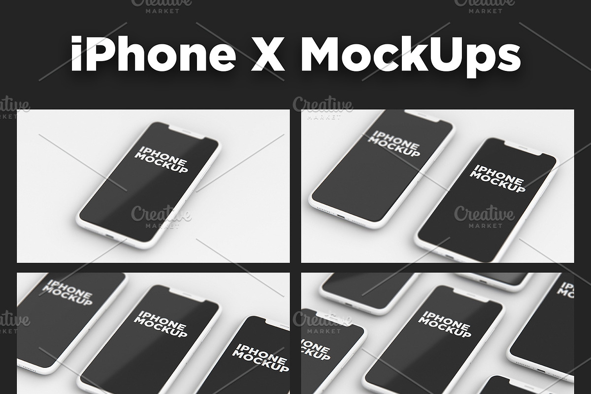 iPhone X and iPhone 8 MockUps, an iPhone Mockup by Traint (Photo 4 of 5)