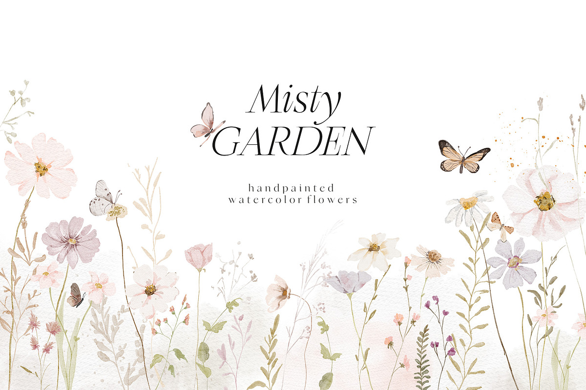 Watercolor wildflowers floral set, a Decorative Illustration by Grace Noboa Illustrations (Photo 3 of 14)
