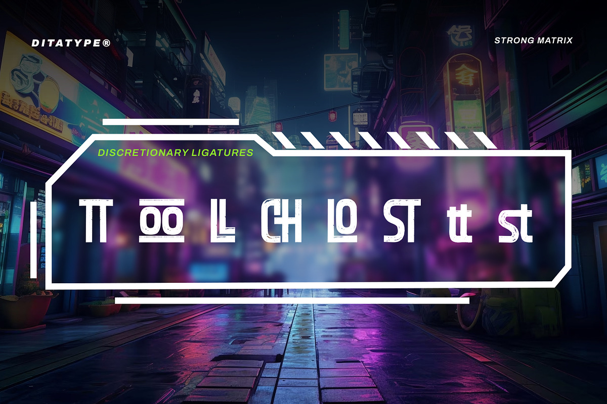 Strong Matrix, a Script Font by Ditatype (Photo 8 of 11)