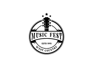 Vintage Guitar Music Festival Logo