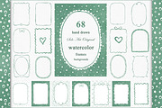 Sage Green Watercolor Bows Frames, a Background Graphic by Solo Art Original (Thumbnail 1 of 14)