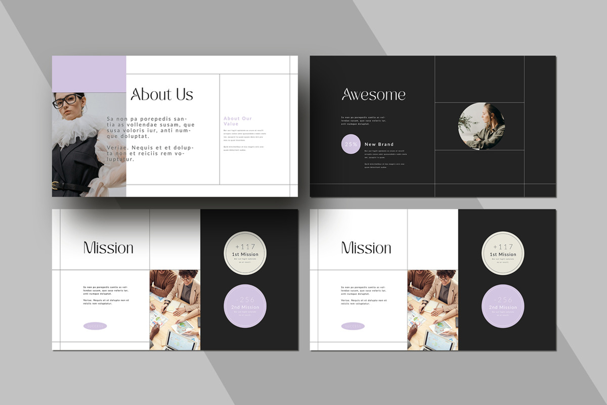 Portfolio PowerPoint Template, a Presentation Template by White Graphic (Photo 4 of 7)