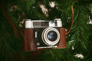 Vintage camera for christmas