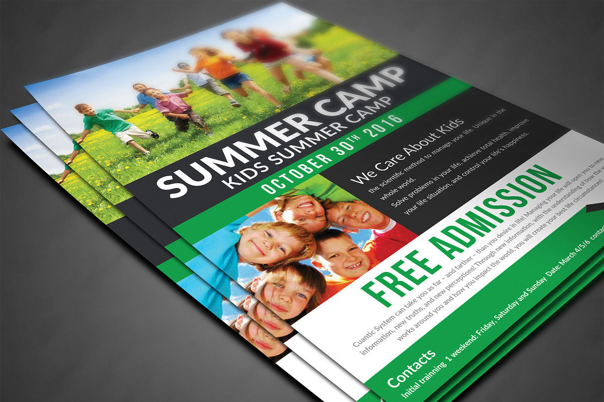 Kids Summer Camp Flyer Templates, a Flyer Template by AfzaalGraphics (Photo 3 of 4)