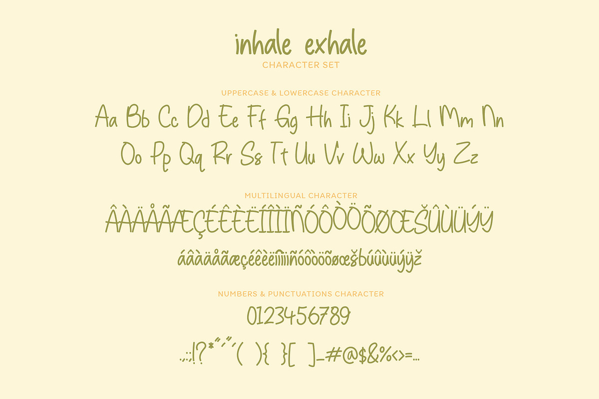 Inhale Exhale - Handwriting Font, a Handwritten Font by ariodsgn