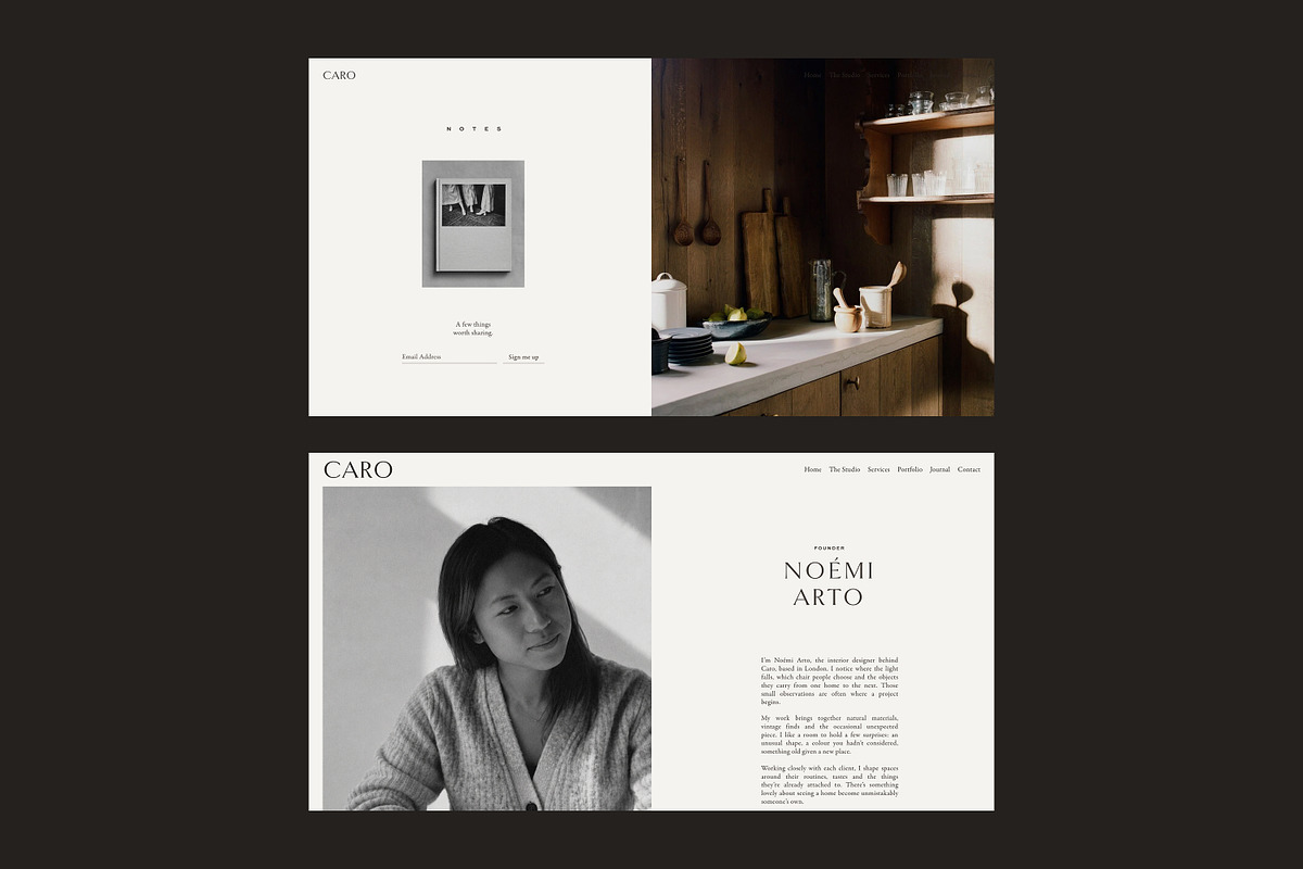 CARO Interior Design Squarespace Template