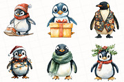 Christmas Penguin Clipart, an Illustration by OK Design (Thumbnail 5 of 5)