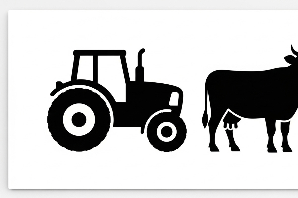 Rustic farm tractor and cow design, an Illustration by Amazin_art (Photo 14 of 30)