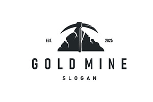 mining logo design simple minimalist, a Branding & Logo Template by Maylianaw28