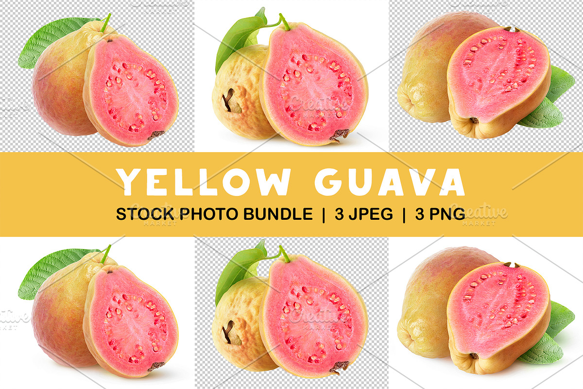 Yellow guava with pink flesh, an Object Graphic by Fruits+Veggies (Photo 1 of 4)
