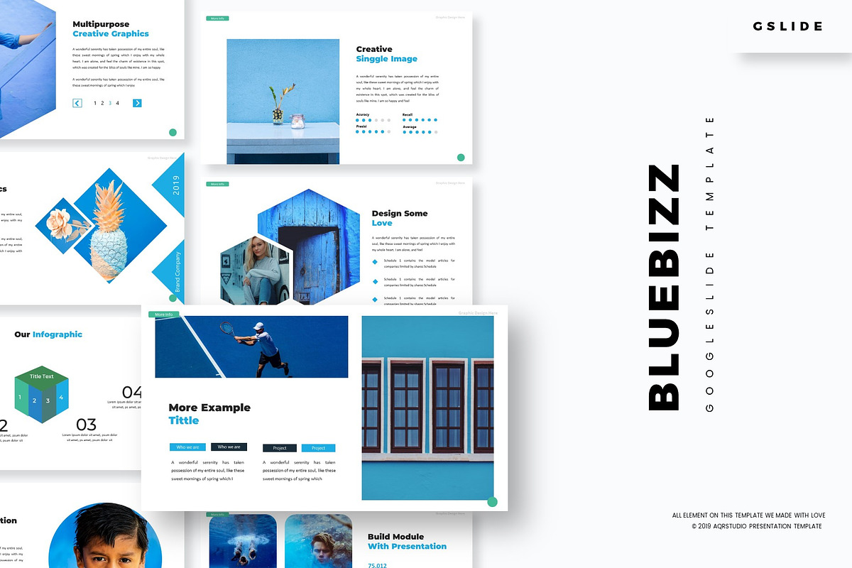 Bluebizz - Google Slides Template, a Presentation Template by AQR Studio