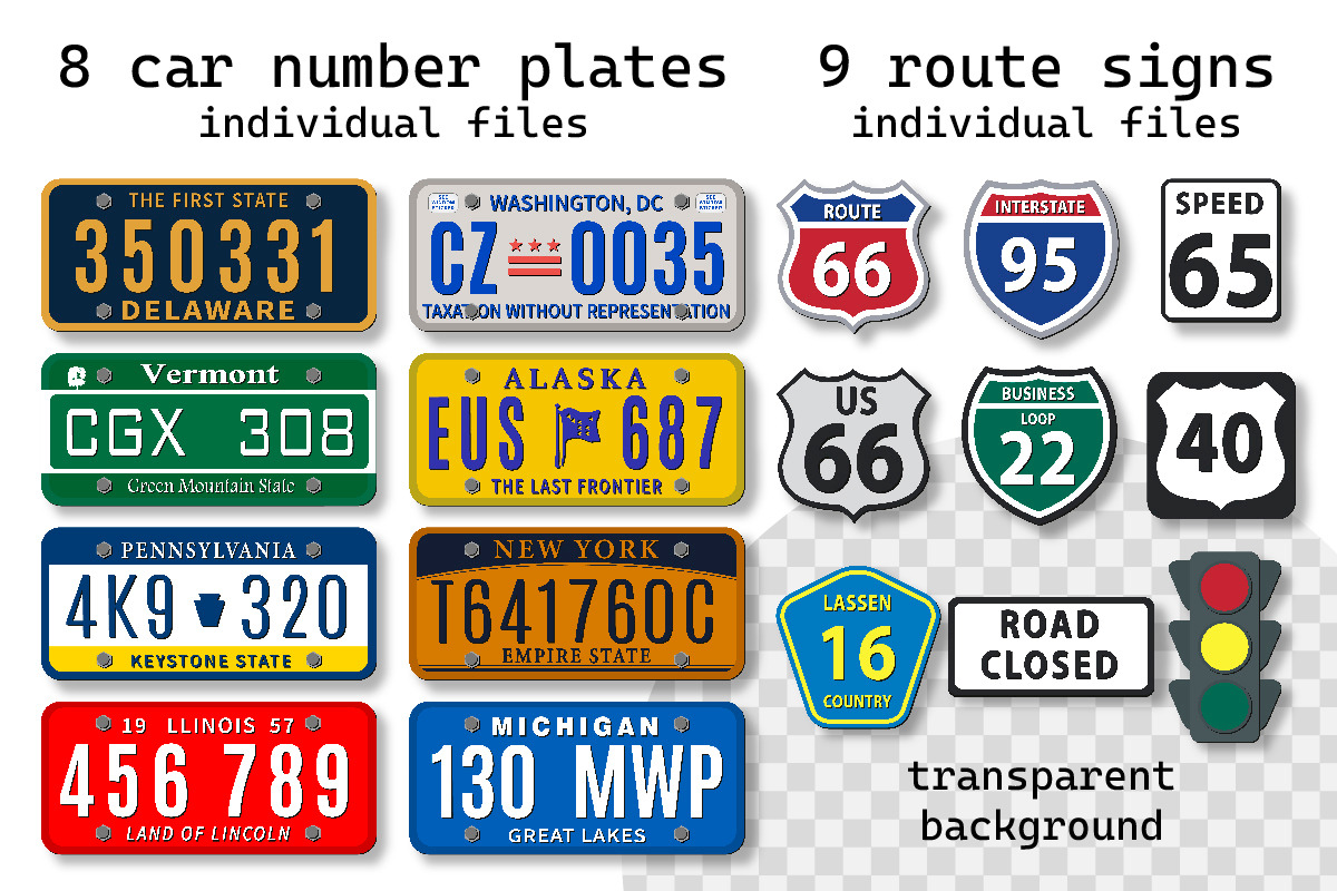 Car Number Plates Patterns, a Pattern Graphic by digitalEye