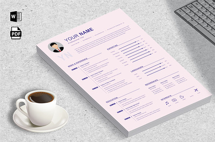 Simple Resume Template | Editable, a Resume Template by Blue Digital Studio