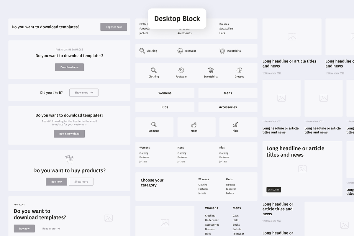 Toomail - Email Newsletter Wireframe, a Wireframe Template by Welovegraphics (Photo 11 of 12)