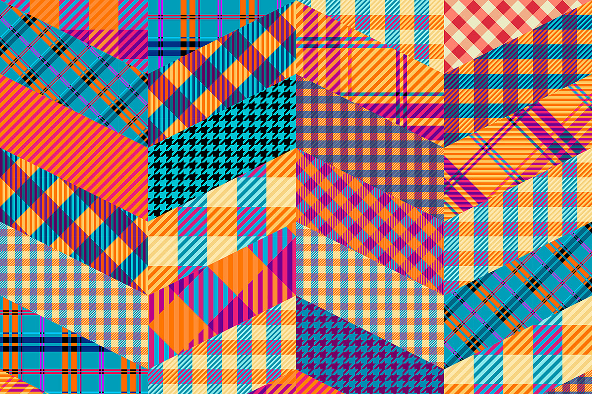Seamless chevron patchwork patterns