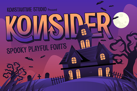 Konsider - Halloween Horror Fonts, a Font by Konstantine Studio
