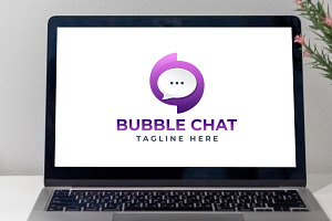 Colorful Bubble Chat Logo Template