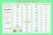 Cute Procreate Stamps, Food Brushes, a Food Illustration by InkPrintsTattoo (Thumbnail 2 of 7)