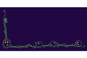 Halloween Skeleton Border with Scary, a Seasonal Illustration by Valenty (Thumbnail 1 of 3)