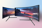 Ultrawide Curved Monitor Mockup 10K, a Product Mockup by Zabiegala MP (Thumbnail 8 of 9)