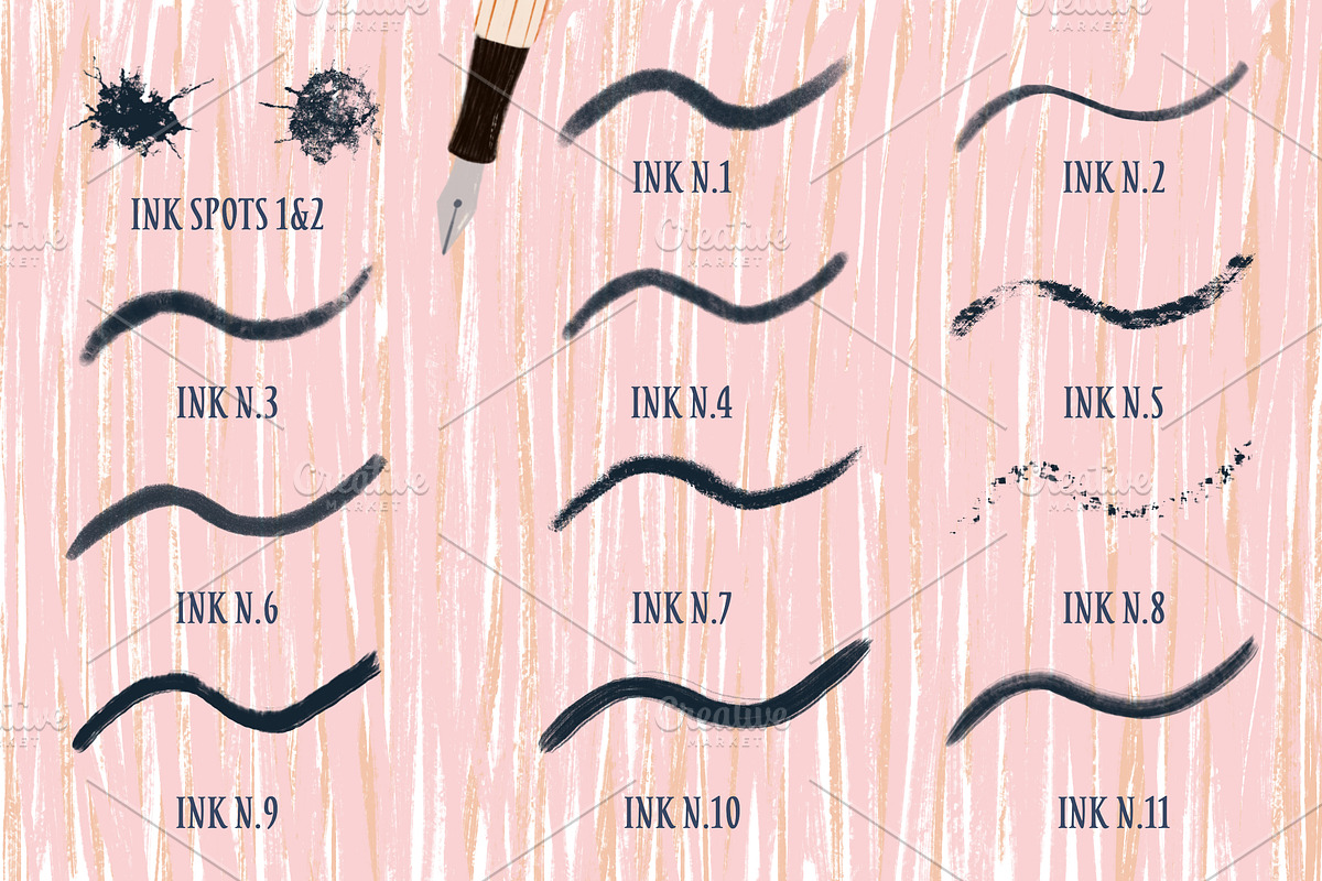 Ink Brushes for Procreate, a Brush Add-On by Biso Studio (Photo 4 of 5)