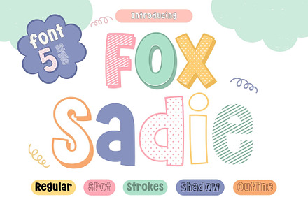 Fox Sadie 5 Fonts Style, a Handwritten Font by Fox7 By Rattana