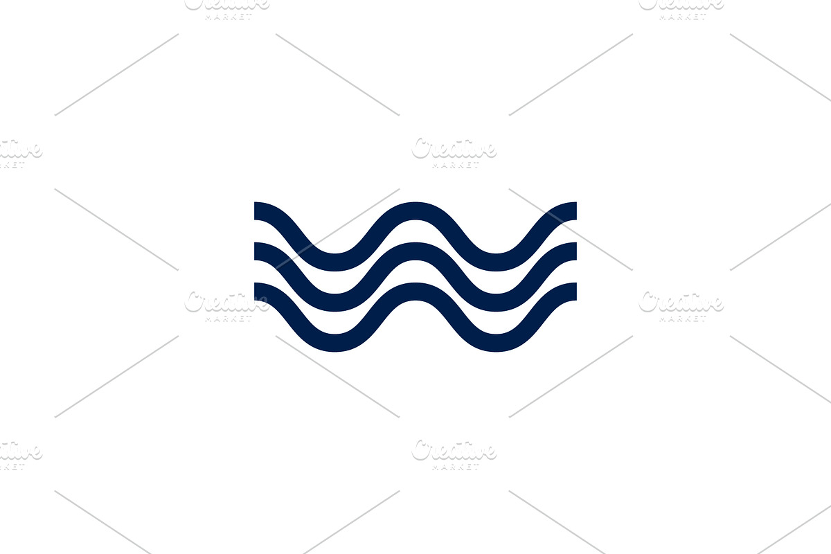Letter W Wave Logo, a Branding & Logo Template by kurostd
